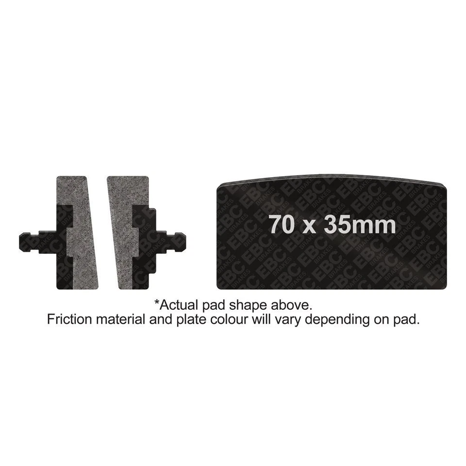 EBC Motorcycle Brake Pads DMX Front Left for BMW R60 TIC R Double Rotor 1978-82 - Image 1 of 1