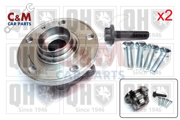 Par de kit de cojinetes de rueda delantera para SEAT ALTEA XL de 2006 a 2022 - QH  Foto 1 de 1