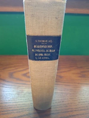 Thomas Aquinas - Disputed Questions, Vol 1, "On the Power of God," Latin, 1922 - Image 1 of 4
