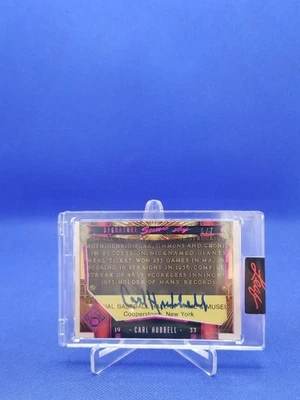 Carl Hubbell 2025 Leaf Seasons in the Sun Cut Signature Seasons CSS-8 6/7 Giants Foto 1 de 2