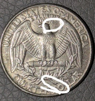 1996-P 25c Quarter Multiple Die Errors Die Crack Errors Cracked Die Obv Rev - Image 1 of 4