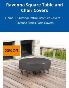 Classic Ravenna Patio Table and Chairs Cover-Dark Taupe/Large: Weather - Picture 1 of 9