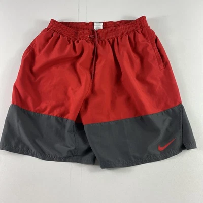 Nike Basketball Shorts Mens XL Red Gray Lined Polyester Drawstring Quick Dry - Image 1 of 4