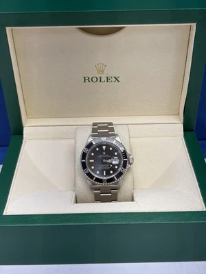 Rolex Submariner 16610LN Silver Oyster Bracelet with Black Bezel 40mm Rolex Box - Image 1 of 4