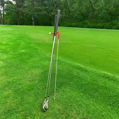MOBILE PRO SHOP Golf Club Stand V-Shaped Stainless Steel Golf Club Holder Keeps Clubs Clean, Dry