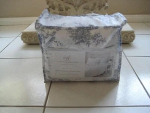 Shabby Chic Bauernhaus von Rachel Ashwell, weiß, blau & grau Blumen King Bettwäsche Set - Bild 1 von 6