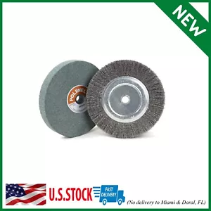 6 Inch Bench Grinder Grinding Wheel & Wire Wheel Brush with 1/2'' Arbor, 60 Grit - Picture 1 of 8