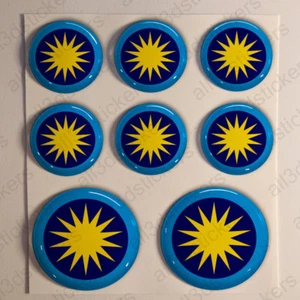Malaysia Air Force Stickers Roundel Cockade 3D Adhesive Flag Resin Domed - Picture 1 of 1