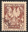 Poland #J123 (D13) VF USED - 1951 5g Orzeł Polski - Postage Due