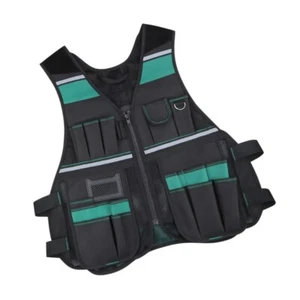 Tool Vest with Multi Pouch For Electricians Carpenters And Construction Workers - Picture 1 of 8