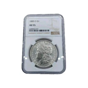 1889-O NGC AU-55 Morgan Silver Dollar, Blast White. Undergraded!!! - Picture 1 of 4