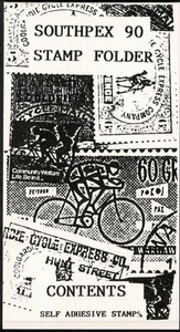 Folleto de exhibición de estampillas Southpex 1990 - tira P/S de ciclismo 4 x 41c. - Imagen 1 de 4