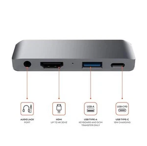 Satechi Adapter Pro Hub für iPad Pro USB-C Mobile USB 3.0 Port  grau - Bild 1 von 4