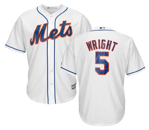 Majestic David Wright #5 New York Mets Big & Tall Mens Cool Base Jersey - White Cover