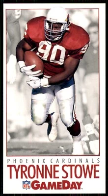 1992 GameDay Tyronne Stowe Rookie Phoenix Cardinals #365 NFL Football Oversize - Image 1 of 2