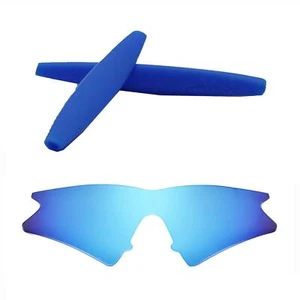 Lentes polarizadas Walleva azul hielo + calcetines azules para barrido de marco Oakley M - Imagen 1 de 7