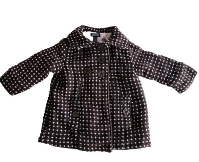 Abrigo Kenneth Cole Reaction marrón y rosa para niñas pequeñas talla 3T  Foto 1 de 4