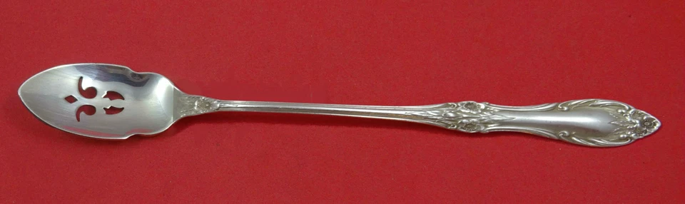 Wild Rose By International Sterling Olive Spoon Pierced Long 7 1/4" Custom - Image 1 of 1
