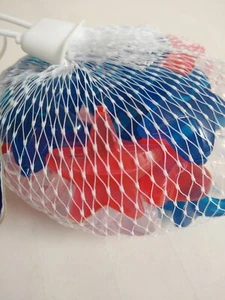 Patriotic Reusable Ice Cubes 1.5 in. Stars Red Blue And White 30 Count BPA Free - Picture 1 of 4