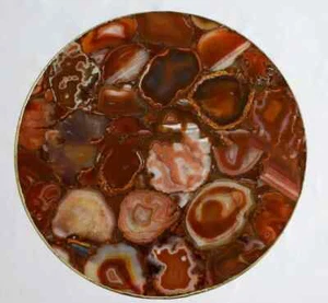 12" Marble Table Top Coffee center corner Inlay agate Decor home antique k38 - Picture 1 of 3