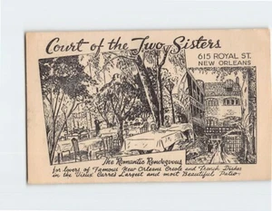 Postcard Court of the Two Sisters, New Orleans, Louisiana - Picture 1 of 2