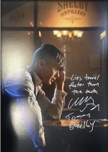 PEAKY BLINDERS CILLIAN MURPHY SIGNED FRAMED PHOTO PRINT 8 x 6 FREE GIFT CHARITY - Picture 1 of 3