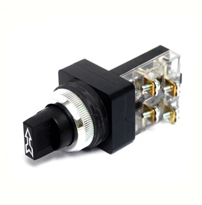 1pc Rotary Select Switch TSS-251 φ25mm 2a No Lamp Black 6A 250VAC Tend On-Off-On - Picture 1 of 4