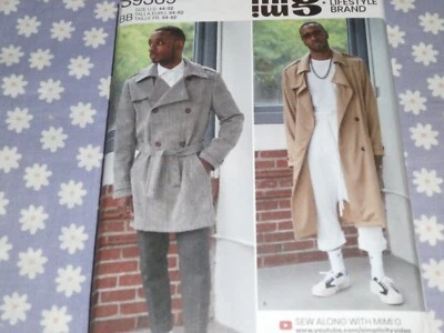 SIMPLICITY 9389 MEN'S TRENCH COATS IN TWO LENGTHS  PATTERN-NEW-UNCUT-44-52 - Image 1 of 3