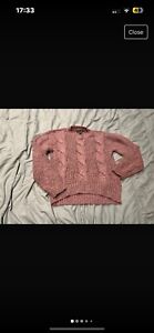 Women’s Rose Pink Knitted Jumper Size XS 6/8