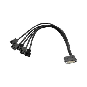 SATA Power Cable PC Cooling Fan Splitter Hub Converter (SATA to 5x4Pin) - Afbeelding 1 van 8