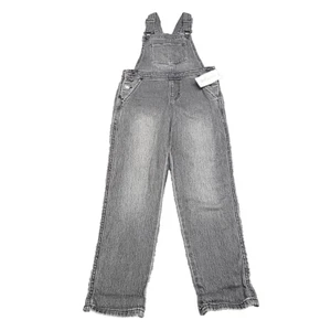 Cat and Jack Girls Denim Straight Overalls with Pockets Medium Size 7/8 Black - Picture 1 of 9