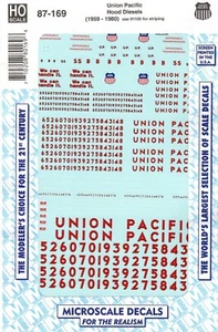 HO Skala Mikroskala 87-169 Union Pacific UP Diesel mit großem Schriftzug Aufkleber Set - Bild 1 von 4