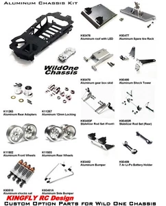 Custom Aluminum parts for Tamiya Wildone/ BLOCKHEAD/Fast Attack Vehicle Chassis  - Picture 1 of 53