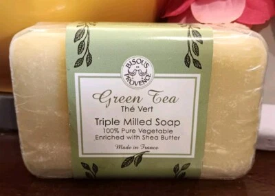 Trader Joe's Bisous de Provence GREEN TEA Triple Milled Soap w/ Shea Butter 200g - Image 1 of 4