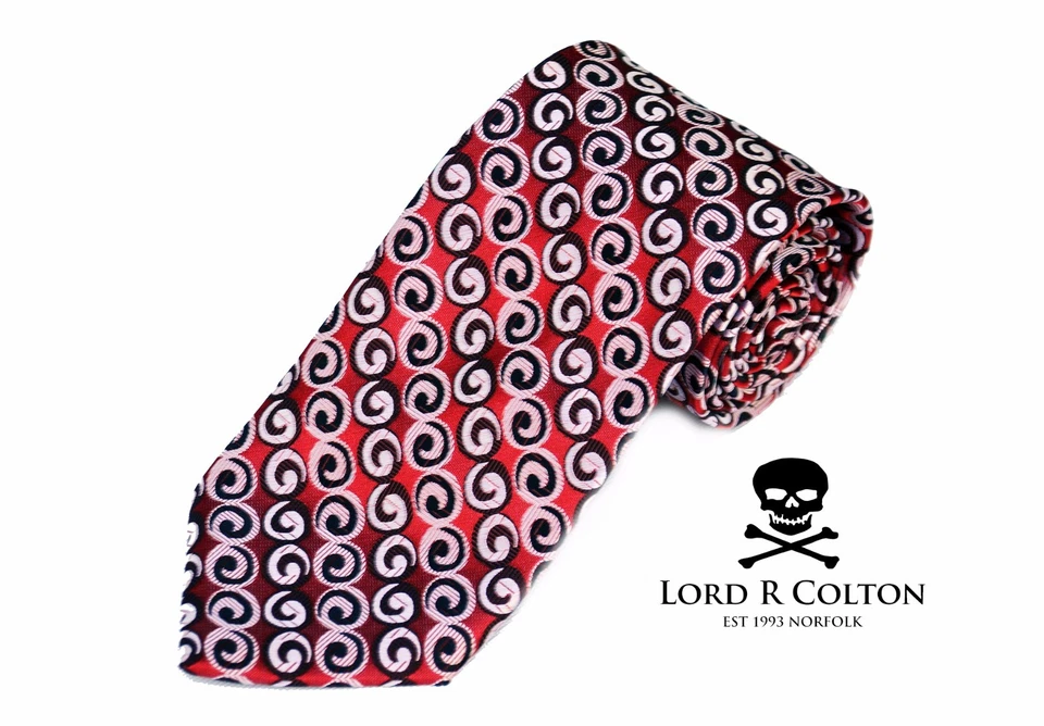 Corbata Lord R Colton Masterworks - Corbata de seda roja negra Revelations - $195 Nueva Foto 1 de 4