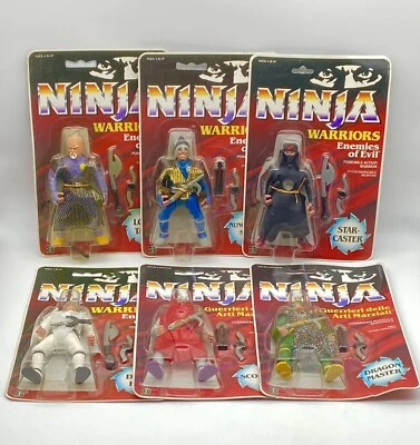 De colección Hasbro Ninja Warriors Enemigos del Mal JUEGO DE 6 Nuevo Sin usar, en caja Rambo Motu KO Foto 1 de 4