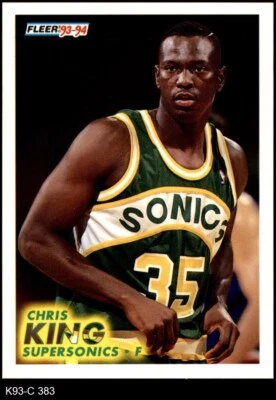 1993 Fleer #383 Chris King Supersonics RC Wake Forest  8 - NM/MT - Image 1 of 2