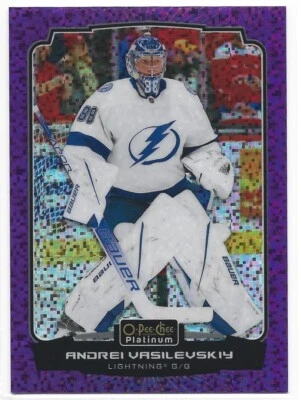 2022-23 O-Pee-Chee OPC Platinum Andrei Vasilevskiy Violet Pixels #39 035/299 - Image 1 of 2