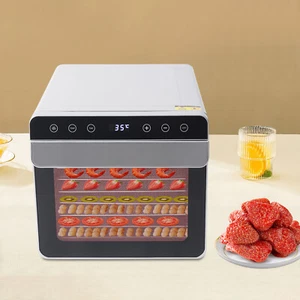 Deshidratador de Alimentos, Secador de Frutas y Carnes, Deshidratador de Alimentos con 8 Tr de Acero Inoxidable - Imagen 1 de 24