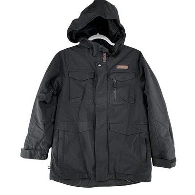 Burton DryRide Kids Youth Ski Snowboard Jacket Hooded Black Size Medium 10/12 - Image 1 of 4