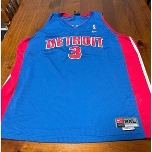 NBA Y2K NIKE Authentic Detroit Pistons Ben Wallace Trikot +2 Länge 2004 Finale - Bild 1 von 5