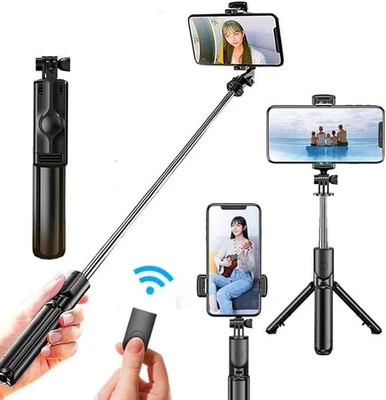 Suporte remoto selfie stick tripé telefone desktop suporte mesa para iPhone/Samsung EUA - Imagem 1 de 4
