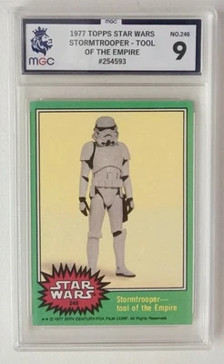 TOPPS 1977 STAR WARS CARD #246 STORMTROOPER TOOL OF THE EMPIRE GRADED 9 MGC - Image 1 of 4