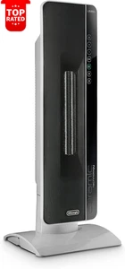 Ceramic Tower Fan Heater Quiet with ECO Function Remote Timer 2400W Home White - Picture 1 of 10