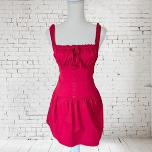 Sexy Mini Vestido Para Mujer Aeropostale Estilo Corsé Rojo Sin Mangas XS - Imagen 1 de 3
