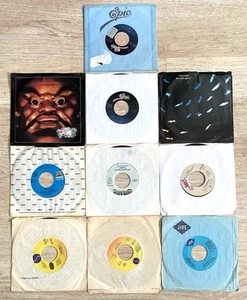 10 Lot 45’s Records 80’s The Cure Trans-x Flock Of Seagulls Soft Cell The Clash - Imagen 1 de 11