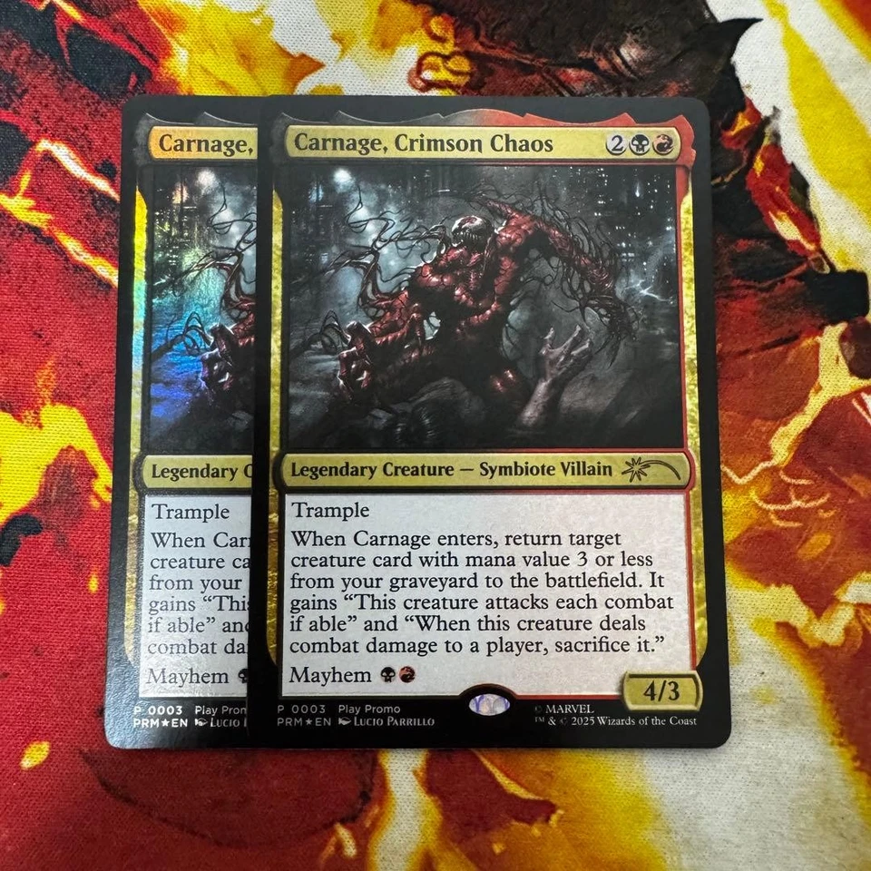 MTG Crimson Chaos Carnage Promo Foil Creature Set of 2 Red Black Standard Showdo - Image 1 of 1