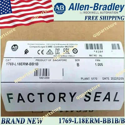 New in Box AB 1769-L18ERM-BB1B/B CompactLogix 0.5MB Controller Motion Free Ship - Image 1 of 4