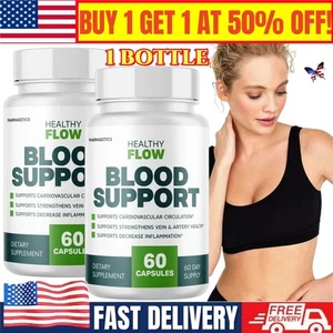 Supporto Sangue Flusso Sano, Circolazione Cardiovascolare - 60 Capsule - Foto 1 di 14