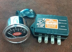 Vintage Sun Tachometer RC85 & EB-9 Transmitter 12 Volt 8 Cylinder Hot Rod 8500 - Picture 1 of 21